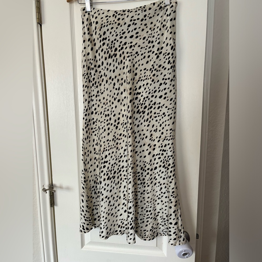 Cider Spot Leopard Print Drawstring Split Maxi Skirt - like new! Size M - Picture 10 of 14